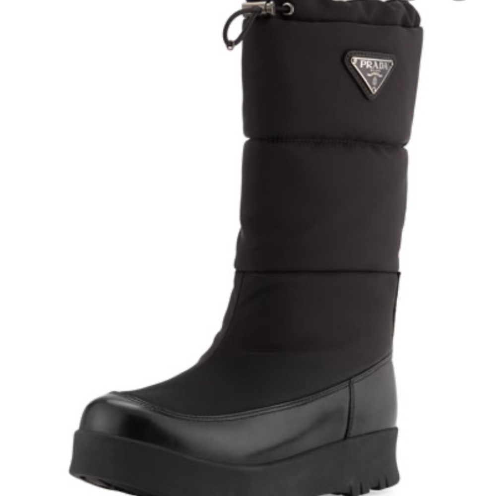 Prada Linea Rossa Nylon Platform Snow Boot